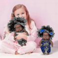 thumbnail image 2 of Black Baby Dolls For 3 Years Old Girls Reborn Baby Toy Doll Washable Real Looking Baby Dolls 8in American African Girl Baby Doll, 2 of 3