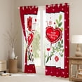 thumbnail image 3 of Homewish Teens Female Men Romantic Love Heart Print Black Out Curtains,Chic Floral Flowers Curtains Pack of 2 (42x63 Each),Happy Valentine'S Day Bedroom Curtains,Super Cozy Room Decor, 3 of 6