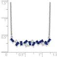thumbnail image 3 of Auriga Fine Jewelry 14K White Gold 1.9 mm Sapphire and Diamond Bar Necklace for Women 18", 3 of 5