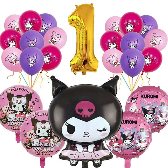 Kuromi Balloons Party Supplies 1st Big Number Decorations Decor Kit Birthday