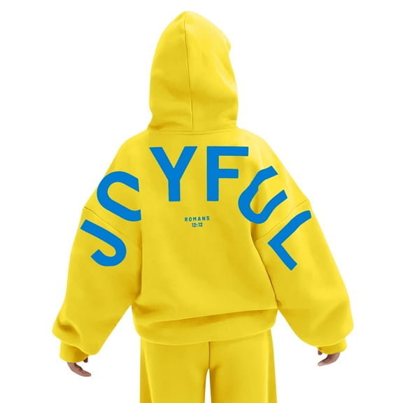 WTOBBY Women's Colorblock Sweatshirt Long Sleeve Casual Comfortable Loose Lightweight Pullover with JOYFUL Letter Print, Fashionable and Comfortable for Women's Wardrobe,Beige L