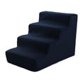 thumbnail image 4 of Dog Stairs Pet Steps Ramp Sturdy Machine Washable Cover for Older Dogs, Cats 4 Steps Dark BLue, 4 of 8