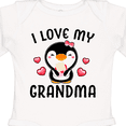 thumbnail image 4 of Inktastic I Love My Grandma with Cute Penguin and Hearts Girls Long Sleeve Baby Bodysuit, 4 of 5