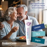 Denttach Seven Thermoplastic Denture Adhesive Cushion Reliner, Zinc-Free, 7-Day Hold, Comfortable Fit, 0.71 oz
