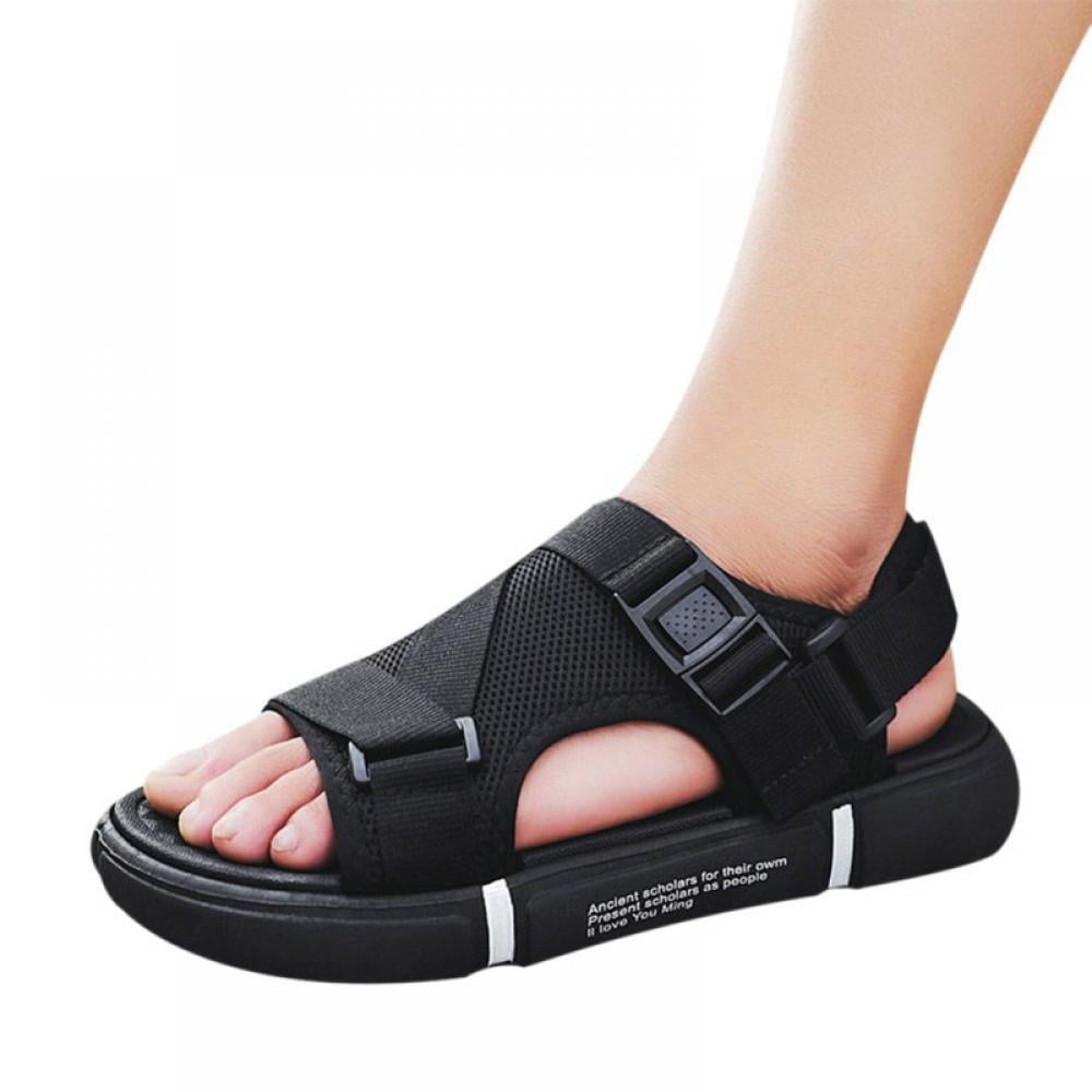 mens sandals with heel strap