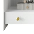 thumbnail image 2 of Castle Place Set of 2 Elegant Glam Nightstands, White, 2 of 10