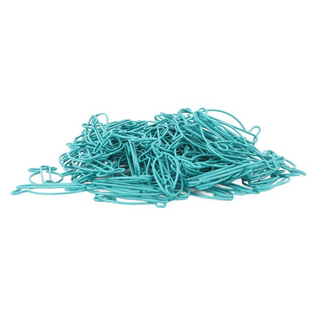 Office 100pcs Paper Clips Multipurpose Cute Fish Shaped Exquisite Rustproof Metal Paper Clips For Home School Office Sky Blue