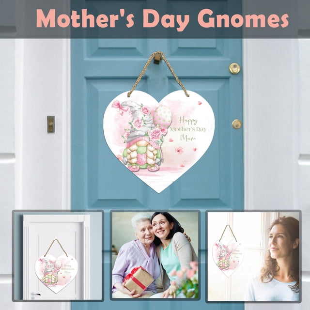 Kiplyki Wholesale Front Door Welcome Sign - Creative Heart-Shaped Happy Mother'S Day Sign