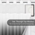thumbnail image 5 of Ikfashoni No Hook Shower Curtain with Snap in Liner, Black Ombre Hookless Waterproof Bath Curtain, 71"X74", 5 of 9