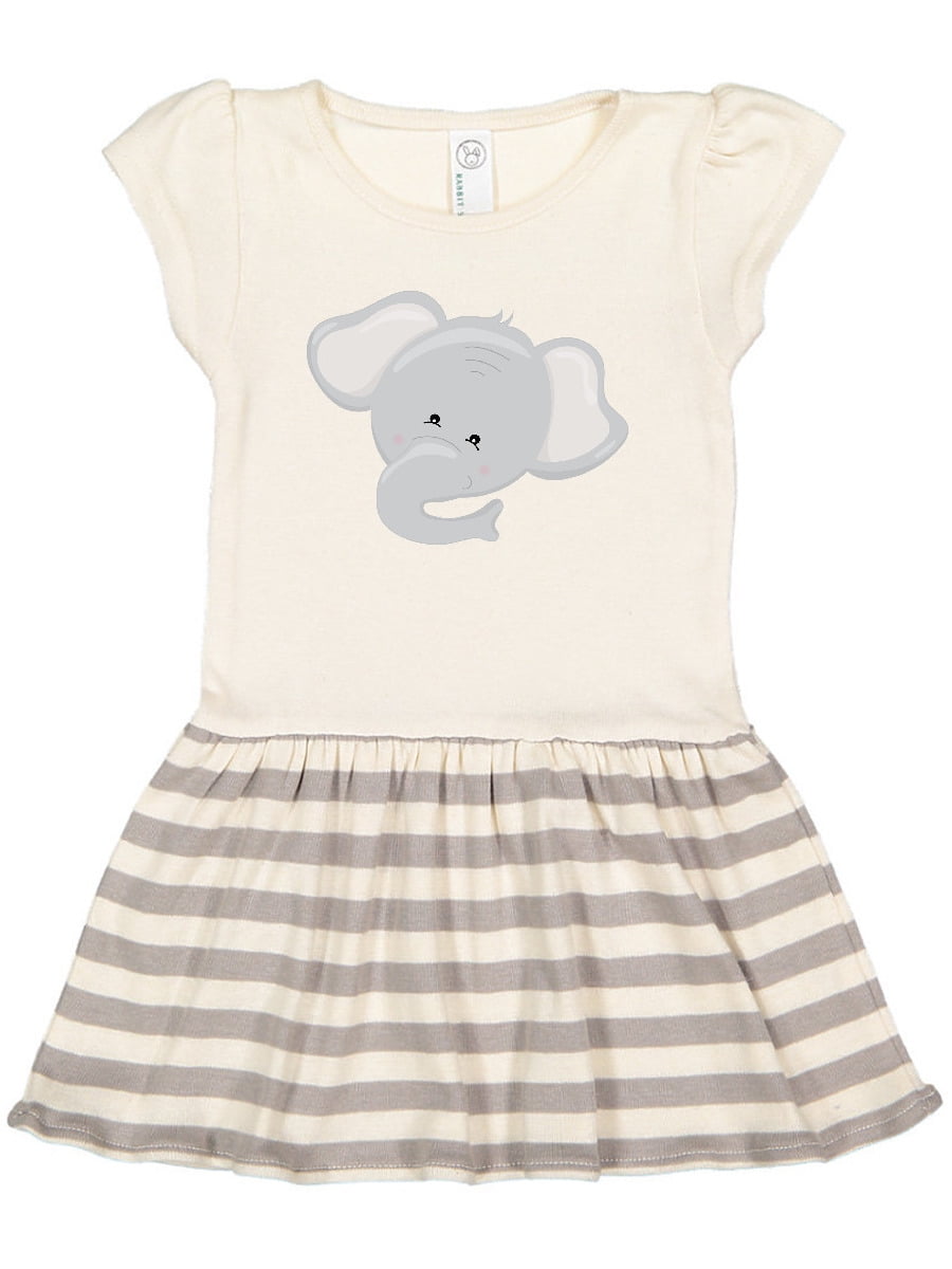 INKtastic Cute Elephant Head Toddler Dress
