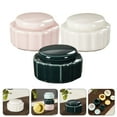 thumbnail image 3 of 3Pcs Empty Ceramic Lip Balm Container Face Cream Jars with Lids Round Cosmetic Storage Containers, 3 of 9