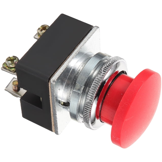 OULII Interruptor Pulsador Rojo Momentáneo De Plástico Para Instalación Fácil En