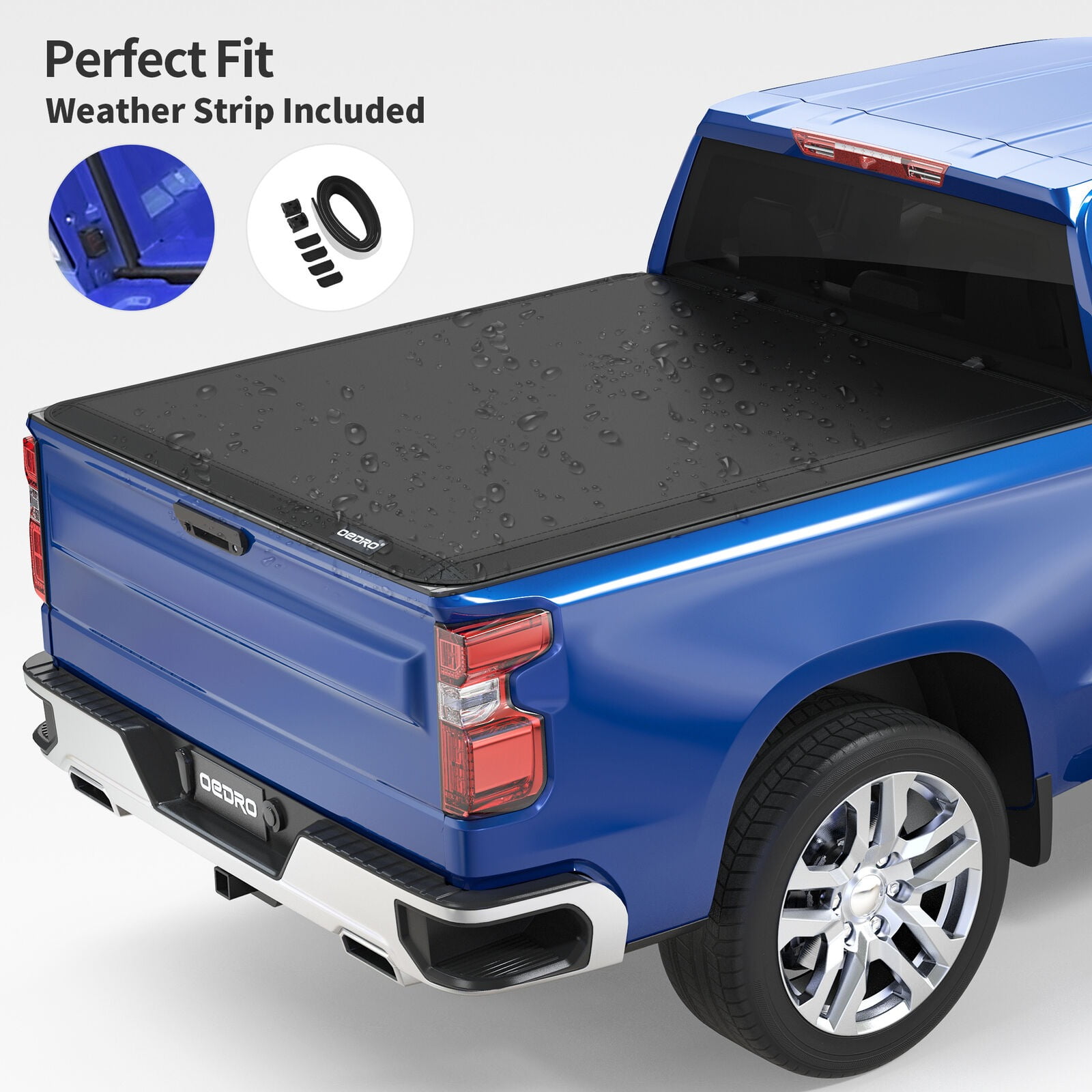 RVNI 6.6 ft Four Fold Tonneau Cover Soft Truck Bed Covers for 2009-2014 Ford F-150 F150 Styleside