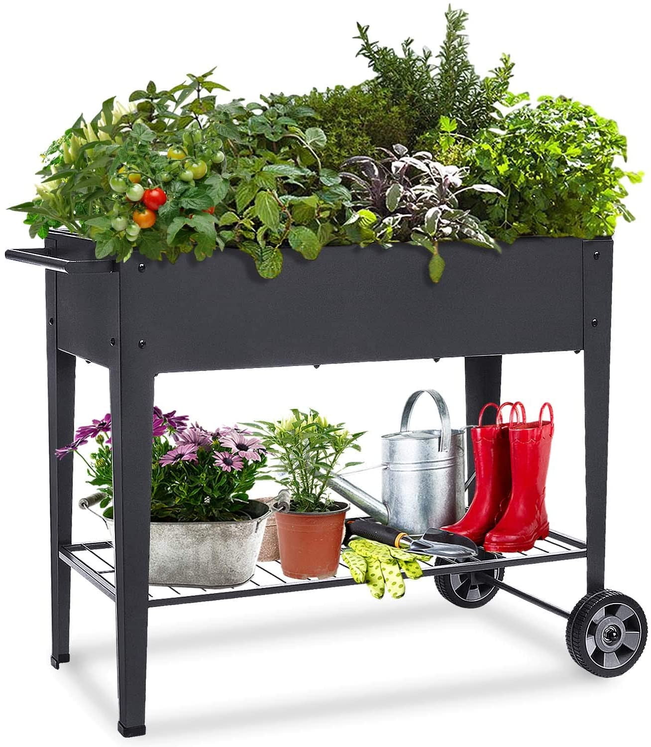 FOYUEE Raised Planter Box with Legs Outdoor Elevated ...