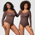 thumbnail image 6 of XCHQRTI One-Piece Body Shaper for Women's Slimming Corset Underwear Long-Sleeved Body Shaper Seamless Solid Color, 6 of 9