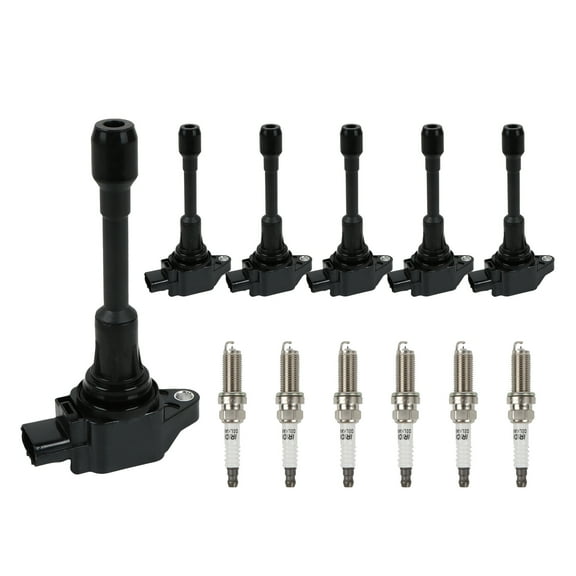 NAVOROGE 6Pcs Ignition Coils 6Pcs Iridium Spark Plugs For INFINITI EX37 G37 Q50 Nissan 370Z UF617