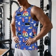 thumbnail image 5 of Rateoe Catholic religious Pattern Sleeveless Gym Shirt Muscle Tee Breathable Workout Shirt Slim-Fit Tank Quick Dry Fit Muscle Tank Top Bodybuilding Sleeveless T Shirt-, 5 of 7