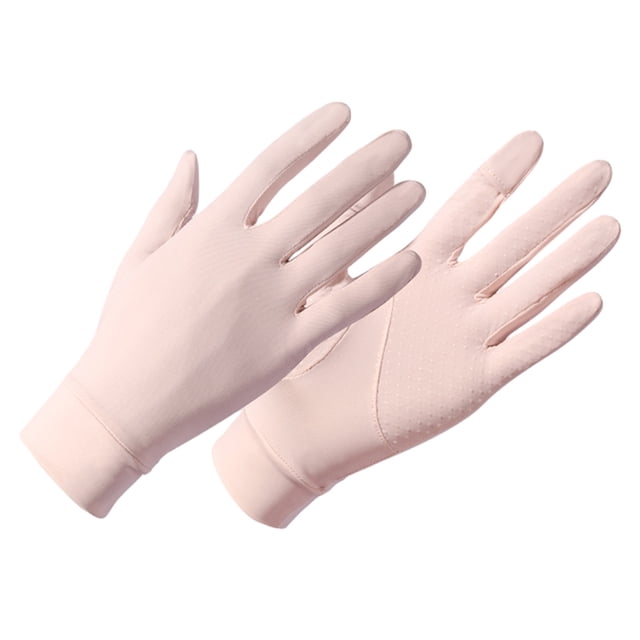 UPF50+ Guantes de protección solar de seda helada de verano con dedo con fugas Pantalla táctil Guantes transpirables antideslizantes para conducir