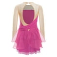 thumbnail image 3 of LiiYii Figure Skating Dress for Girls Ballet Lyrical Dance Costume Gymnastics Leotard Wrap Skirt Ballerina Outfit Hot Pink 8, 3 of 6