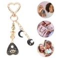 thumbnail image 4 of Unique Bargains 1 Pc Handbag Charm Keychain Heart Moon Bag Accessories Gold Tone Black, 4 of 6