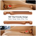 thumbnail image 6 of Car Seat Gap Filler 2 Pack Soft Foam Multifunctional Seat Side Gap Filler with Organizer & Hook Function, 3in1 Gap Stopper Universal Fit Car SUV Truck Fill The Gap Between Seat & Console (Deep Brown), 6 of 9