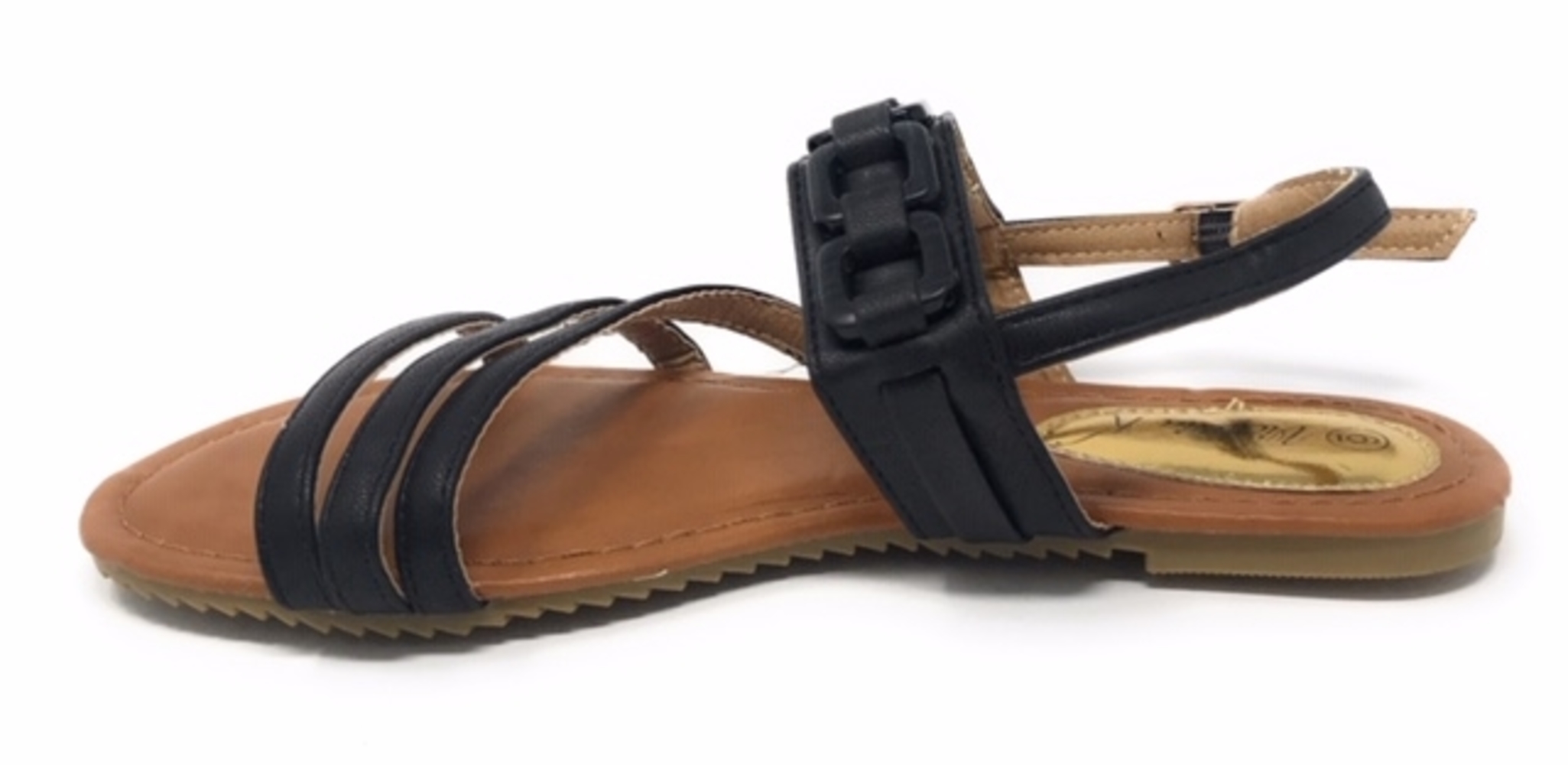 Victoria K Women's Front Straps And Link Chain Sandals