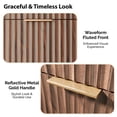 thumbnail image 3 of Ktaxon Solid Wood 3 Drawer Nightstand Fluted Bedside Table End Table, Brown, 3 of 8