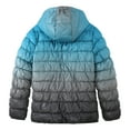 thumbnail image 3 of Krumba Boy's Zipper Gradient Water Resistant Puffer Jacket Turquoise 164, 3 of 9