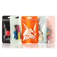 thumbnail image 4 of Matte Plastic Bag Aluminum Foil Hologram Grocery Bag Small Water Proof Zipper Resealable Pouch W4Z8, 4 of 8