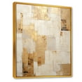 thumbnail image 2 of Designart "Collage Of Beige And Gold Dreamscapes I" Abstract Shapes Floater Framed Canvas Art Print, 2 of 5