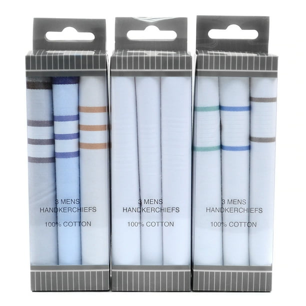 CLERRICCI 9 Pc Vintage Mens 100 Cotton White Handkerchiefs Party