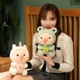 thumbnail image 3 of Bunny Frog Cute Soft Pillow Accompany Dolls Home Decor Birthday Gifts Stuffed Animals Christmas Gift Stuffed Plushie Bedroom Decoration Milk Tea Plush Toy Bubble Tea Pig Plush Toy UNICORN, 3 of 8