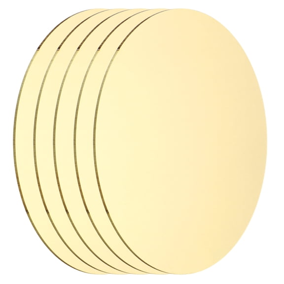 Uxcell 5 Pcs Round Brass Plate, 90mm(3.54")Dia Pure Copper Sheets,1.5mm H62 Brass Copper Metal Sheet for Crafts, DIY, Electrical Repairs, Industrial Use, Metal Stamping