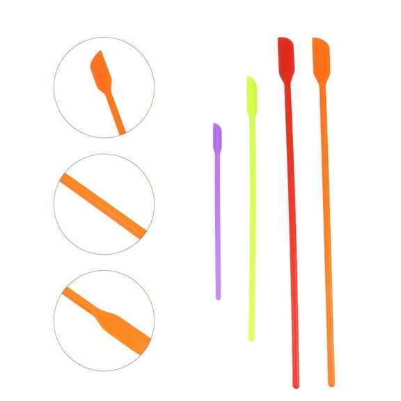 REOFLYUP 4Pcs Silicone Spatula Long Handle Scraper Kitchen Utensil Set