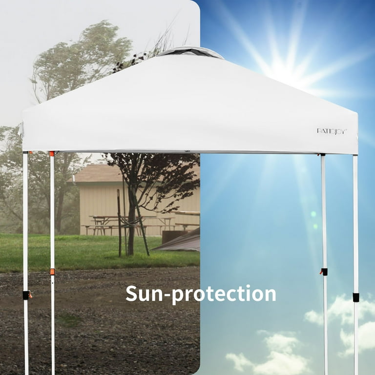 Costway 6x6 FT Pop Up Canopy Tent Camping Sun Shelter W Roller Bag White