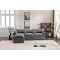 thumbnail image 4 of Tabaray 101" Sectional Sofa Couch, Modular L Shaped Sectional Sofas, Comfort L Sofa Couch for Living Room Sleeper Comfy Furniture Modern Couch Sofa with Chaise Ottoman Office Apartment,  (Grey ), 4 of 7