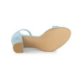 thumbnail image 5 of BLISSFUL STEP Inspired Women's Ankle Strap High Block Heels Sandals Sky Blue 7, 5 of 7
