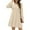 Beige, variant on Womens Long Sleeve Sweater Dresses Square Neck Babydoll Fall Dress With Pockets S-2XL