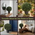 thumbnail image 5 of Pure Garden Set of Two 21-Inch Indoor/Outdoor Artificial Boxwood Plants, 5 of 8