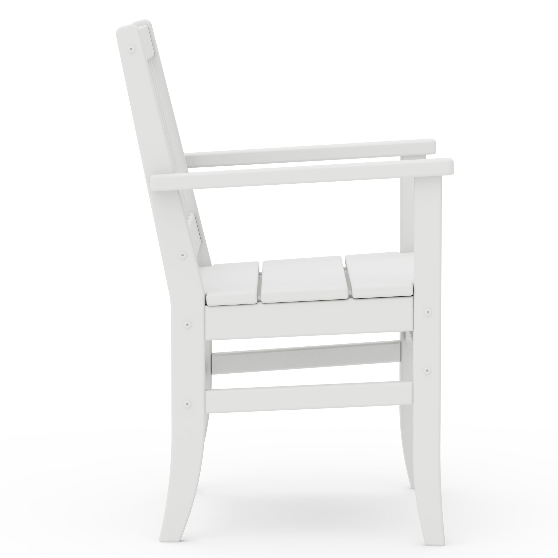 Better Homes & Gardens by POLYWOOD Southlake Outdoor Dining Arm Chair (2 Chairs), All-Weather HDPE, Patio Seat, White