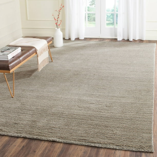 SAFAVIEH Himalaya Dawa Solid Wool Area Rug, Grey, 10' x 14' - Walmart.com