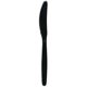 thumbnail image 1 of 200 Pc Set Premium Quality Black Plastic Cutlery | 100 Forks + 100 Knives | Reusable Heavy Duty Plastic Cutlery For Parties, Everyday Tableware Dinner, 1 of 3