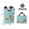 thumbnail image 2 of Yayeee Freestanding Laundry Hamper with Handle Collapsible Large Storage Basket for Clothes, Capybara Splash, 2 of 7