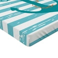 thumbnail image 2 of Ambesonne Teal Fitted Sheet, Ship Anchor Marine Life, King Size, Turquoise White and Teal, 2 of 3