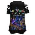 thumbnail image 5 of Las Vegas Womens Summer V Neck Zipper Top Short Sleeve T Shirt Off Shoulder Top Casual Classy Loose Shirts, 5 of 7