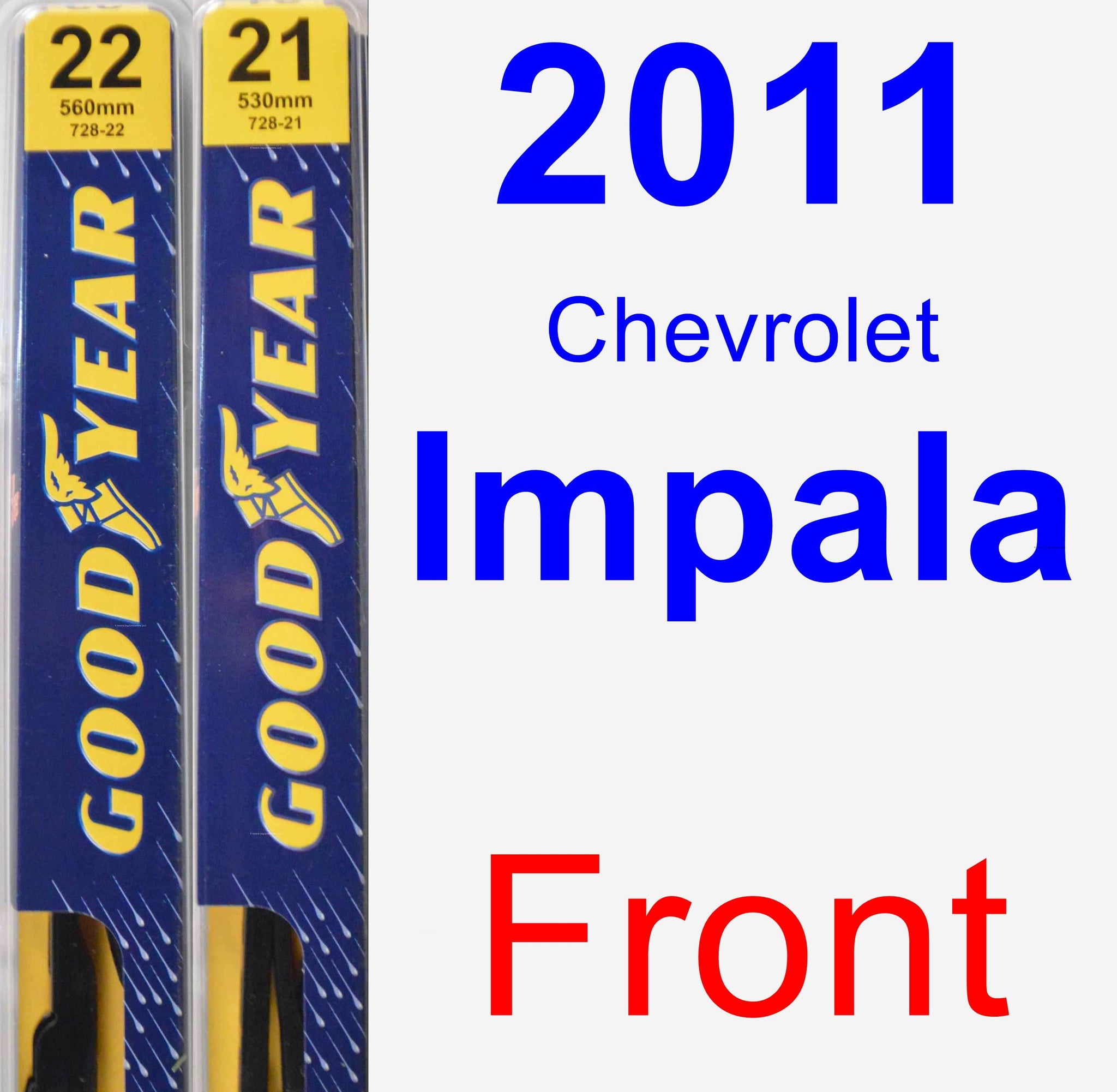 2011 Chevrolet Impala Wiper Blade Set/Kit (Front) (2 Blades) Premium
