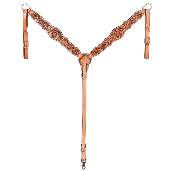 HILASON Western Horse Breast Collar American Leather Floral