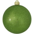 thumbnail image 2 of Christmas By Krebs Ornament, Commercial Grade Indoor and Outdoor Shatterproof Plastic, Water Resistant Ball Ornament Decorations (Lime Green Glitter, 6 inch (150mm)), 2 of 7