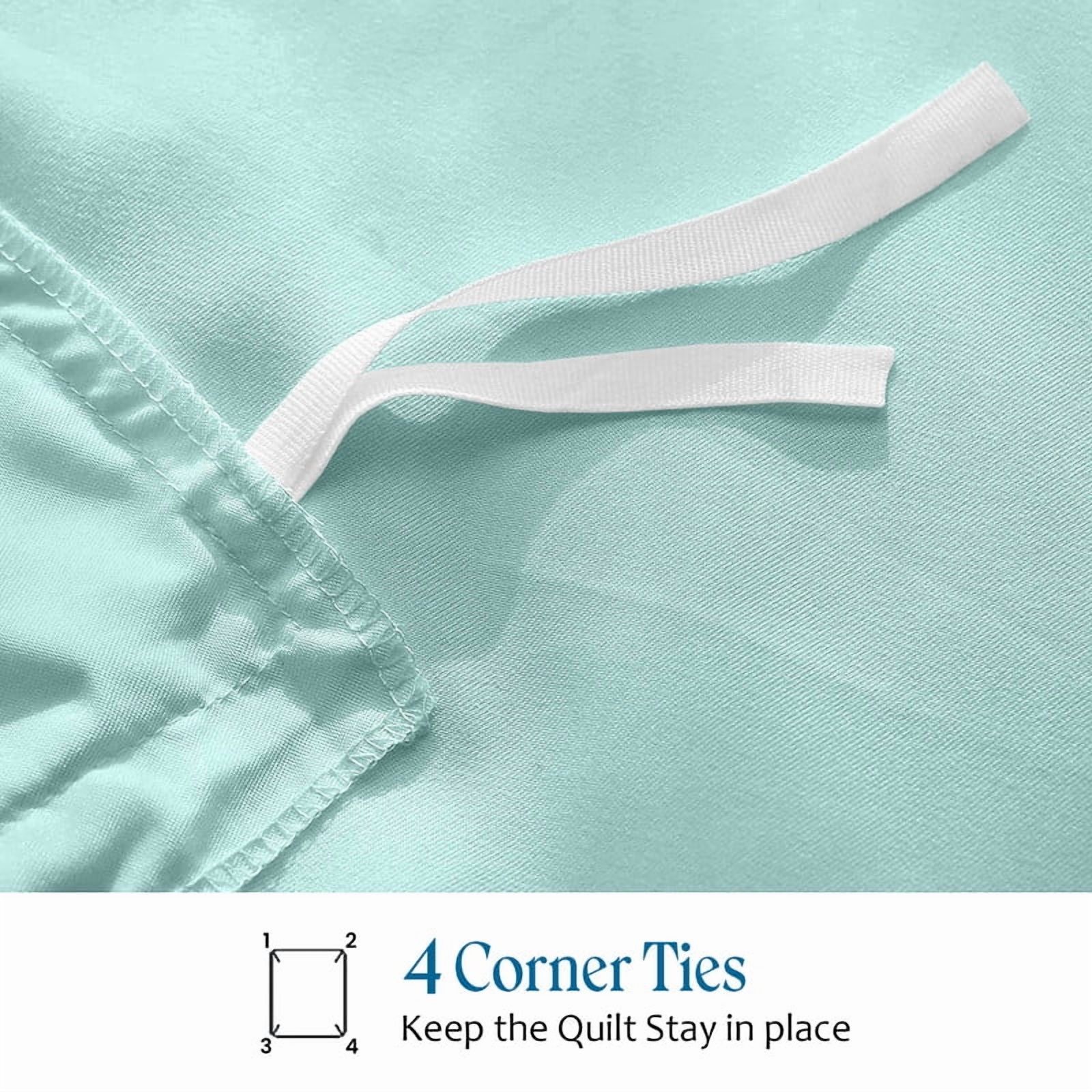 600 Thread Count 100% Egyptian Cotton 1 Piece Duvet Cover with Zipper Closure & Corner Queen/Full 1 Pc Duvet Cover Color Aqua Blue Solid