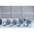 thumbnail image 2 of Ambesonne Dragon Throw Pillow Cover 4 Pack, Surreal Folk Tale Art, 16", Sky Blue Orange Indigo, 2 of 5